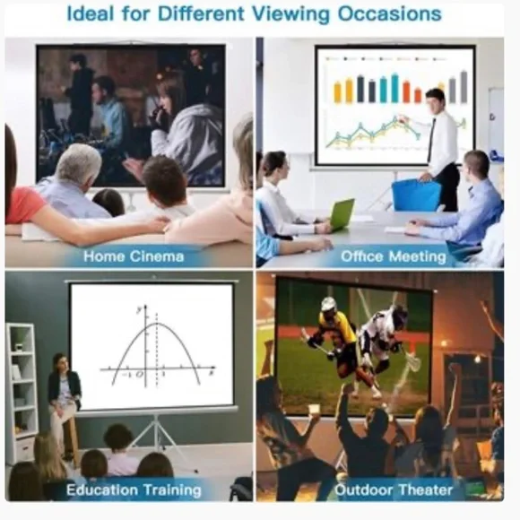 Projector screen with stand - Picture 2 of 4